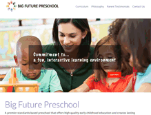 Tablet Screenshot of bigfuture-preschool.com
